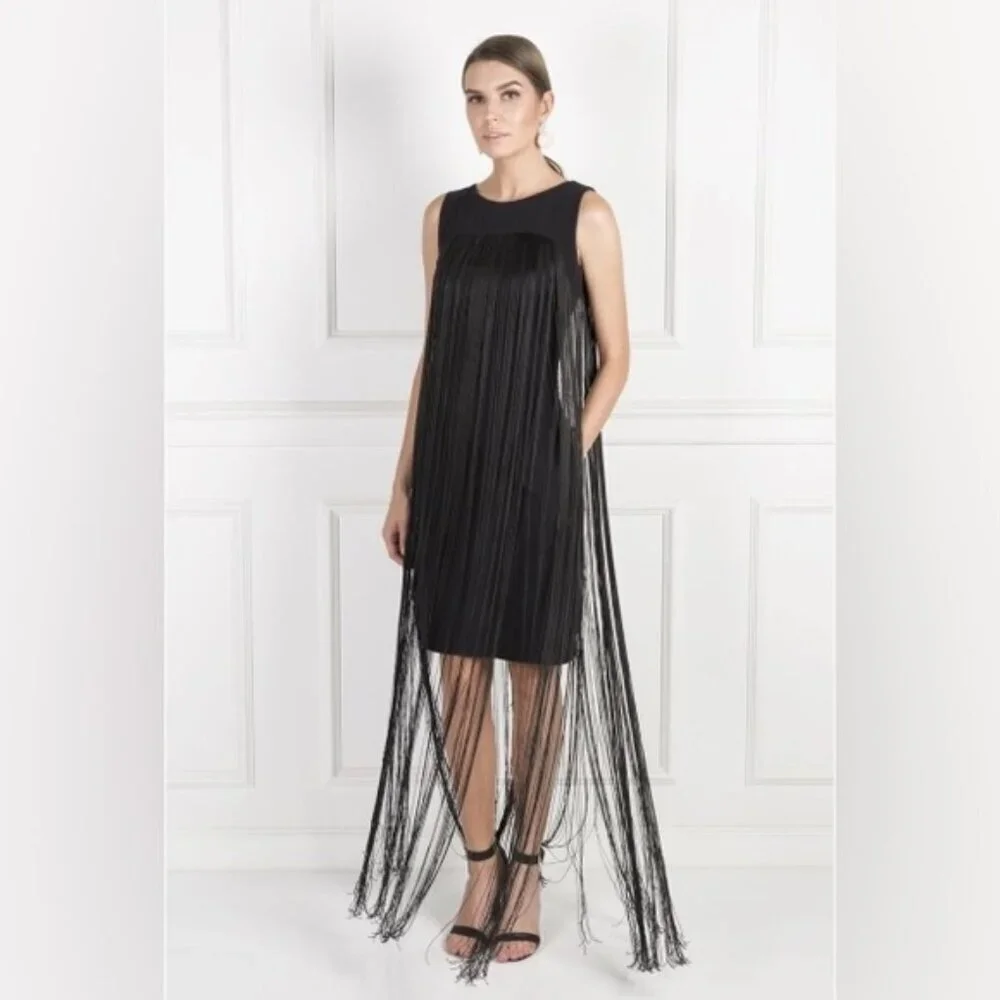 black mini dress with ruffled ends Colors 3346 Short Glitter Cocktail Dress main image 0